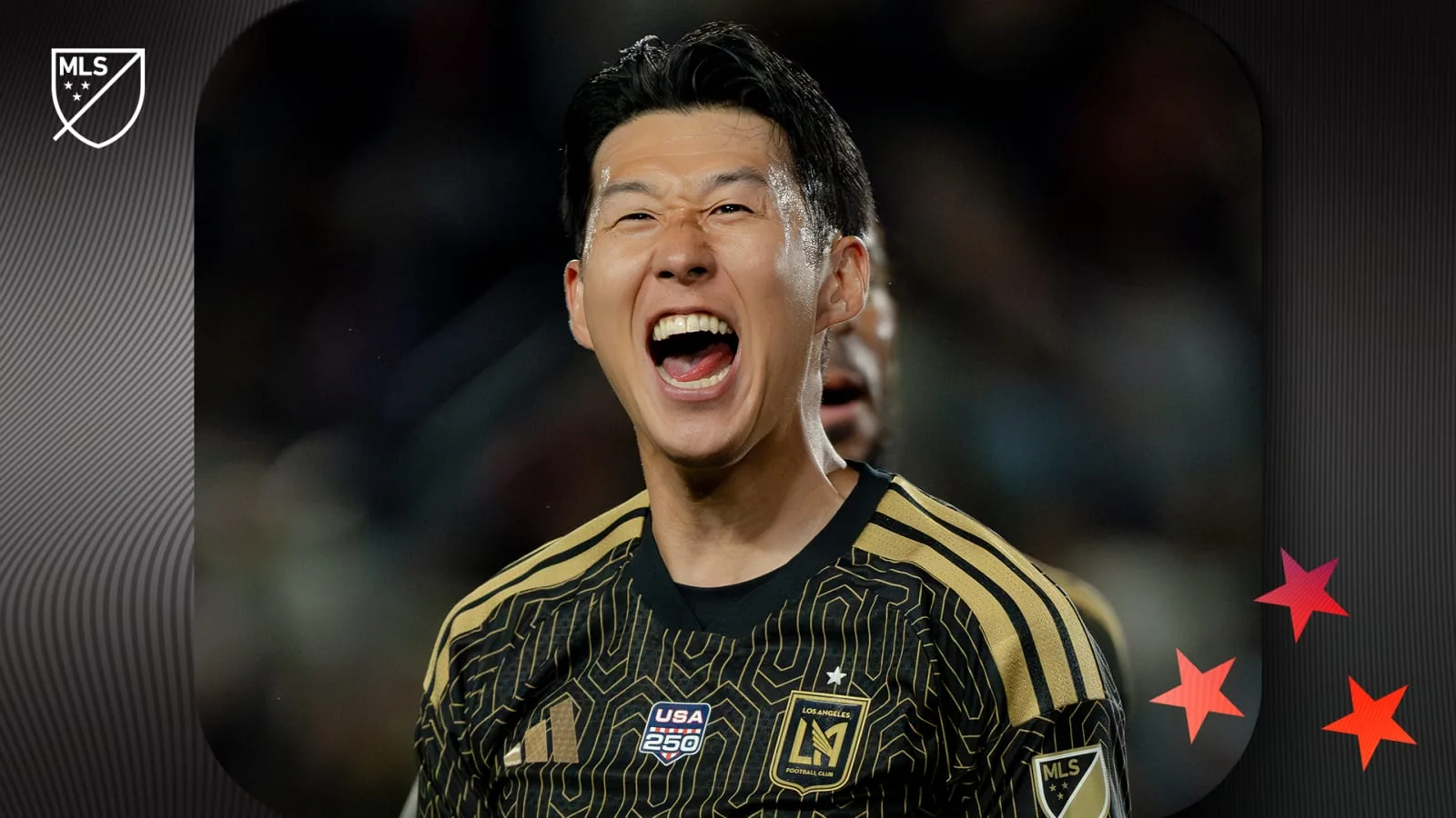 LAFC forward Son Heung-Min celebrates during the 2026 MLS opening weekend